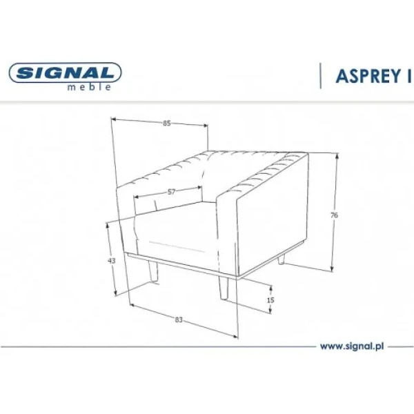 Кресло Asprey 1 Синий ASPREY1VGR86 Signal