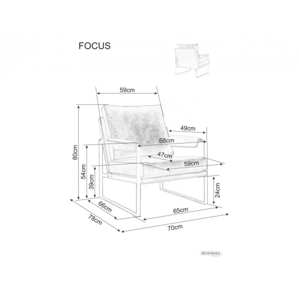 Кресло FOCUS BREGO Темно-Серый 18 FOCUSBRCSZ Signal