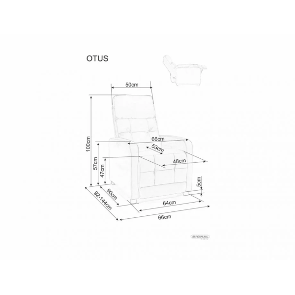 Раскладное кресло OTUS VELVET Серый BLUVEL 14 OTUSVSZ Signal