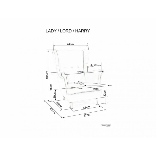Кресло Lady Velvet Античная Роза LADYV52 Signal