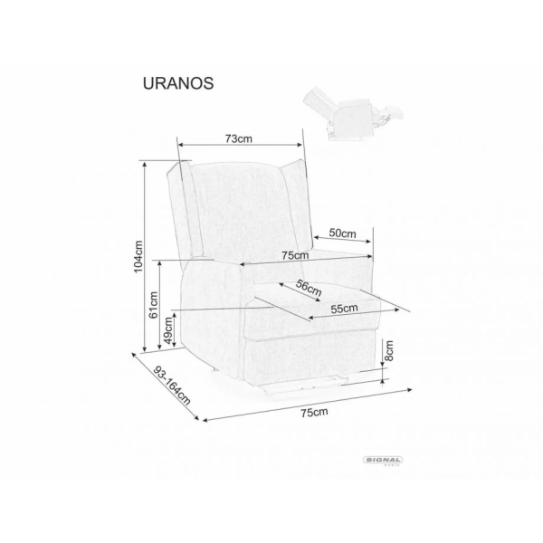 Складной стул URANOS Серий TAP.208 URANOSSZ Signal