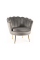 Кресло CAMELLIA 1 VELVET Серый BLUVEL 14 / Золотой CAMELLIAV1SZZL Signal