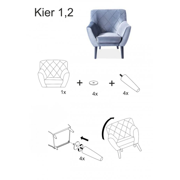 Кресло Signal Kier 1 Зеленый KIER1V78W Signal