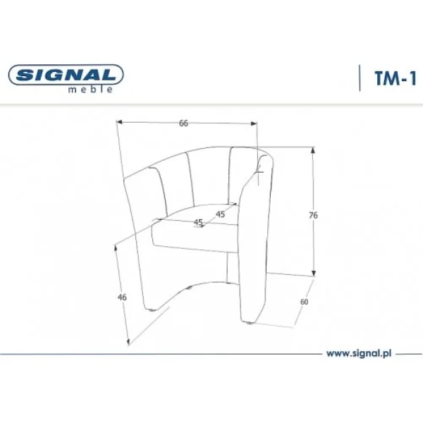 Кресло TM-1 VELVET светло-серое/венге BL.03 TM1V03 Signal