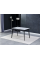Стол обеденный раскладной BERLIN CERAMIC 111(140)*75 серый глянец / черный каркас Intarsio