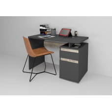 Компьютерный стол Kubik Графит / Дуб Клондайк правый Intarsio
