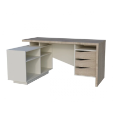 Письменный стол CONNECT 3 L SK 157×78 см. Стоун беж Intarsio