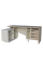 Письменный стол CONNECT 2 L SK 180×78 см. Стоун беж Intarsio