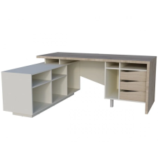 Письменный стол CONNECT 1 L SK 190×78 см. Стоун беж Intarsio