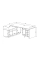 Письменный стол CONNECT 1 L SK 190×78 см. Стоун беж Intarsio