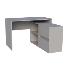 Стол письменный угловой TWIN K 120x60 Камень Серый Intarsio
