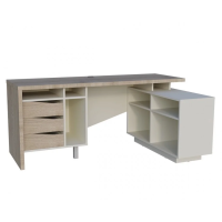 Письменный стол CONNECT 2 R SK 180×78 см. Стоун беж Intarsio
