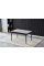 Стол обеденный раскладной BONN II CERAMIC 140(200)*90 серый глянец/черный каркас Intarsio