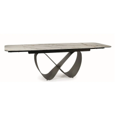 Стол обеденный раскладной INFINITY CERAMIC 160(240)*95 белый AMBER BIANCO/коричневый INFINITYBBR160 Signal