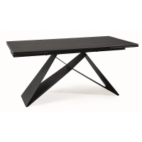 Стол обеденный раскладной WESTIN CERAMIC 160(240)*90 черный SAHARA NOIR/черный мат WESTINCCC160 Signal