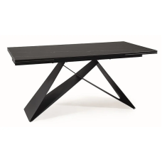 Стол обеденный раскладной WESTIN CERAMIC 160(240)*90 черный SAHARA NOIR/черный мат WESTINCCC160 Signal