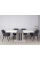 Стол обеденный раскладной CASANDRA S/A MAX 160(210)x90 шелковый камень / антрацит Intarsio