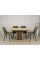 Стол обеденный Casandra 140(180)x80 Дуб артизан / Черный Intarsio