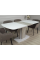 Стол кухонный раскладной FENIX AB Артвуд черный /Белый бриллиант 140(180)х80 Intarsio