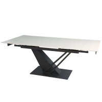 Стол FERNANDO CERAMIC 140(200)*90 бежевый/черный Intarsio