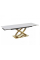 Стол обеденный раскладной HERMES II 160(240)*90 белый эф.мрамора / золото HERMESIIBZL160 Signal