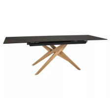 Стол обеденный раскладной LORETO CERAMIC Бронзовый Ossido Bruno / Дуб Диаметр 180(230)X90 LORETOBROD180 Signal