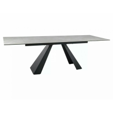 Стол обеденный раскладной SALVADORE CERAMIC Крем Diamond Cream / Черный мат (160-240)X90 SALVADOREKRC160 Signal