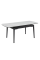 Стол DUBLIN CERAMIC 120(180)*80 белый мат/черный каркас Intarsio