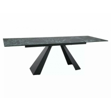 Стол обеденный раскладной SALVADORE CERAMIC Морской Verde Alpi / Черный мат (160-240)X90 SALVADORETVC160 Signal
