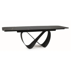 Стол обеденный раскладной INFINITY CERAMIC 160(240)*95 черный AZARIO BLACK/черный мат INFINITYCBC160 Signal
