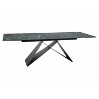 Стол обеденный раскладной WESTIN CERAMIC Морской VERDE ALPI / Черный мат (160-240)X90 WESTINTVC160 Signal