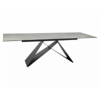 Стол обеденный раскладной WESTIN CERAMIC Крем Diamond Cream / Черный мат (160-240)X90 WESTINKRC160 Signal