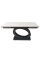 Стол OVIDIO CERAMIC 160(240)*90 белый дуб/черный каркас Intarsio
