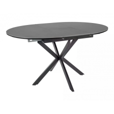 Стол обеденный раскладной GASTON CERAMIC 100(135)*100 серый / черный GASTONSZC100 Signal