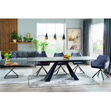 Стол обеденный раскладной Salvadore Ceramic 160(240)x90 см Серый / Черный SALVADORESZC Signal