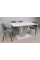 Стол обеденный раскладной обеденный Carvelo 140(180)x80 Белая Аляска / Индастриал Intarsio