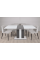 Стол обеденный Clasic 140(180)x80 Белая Аляска / Антрацит Intarsio