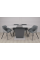 Стол обеденный раскладной Cosmo Grey 110(145)x68 см Графит / Серый Камень Intarsio