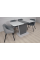 Стол обеденный раскладной Cosmo Grey 110(145)x68 см Графит / Серый Камень Intarsio