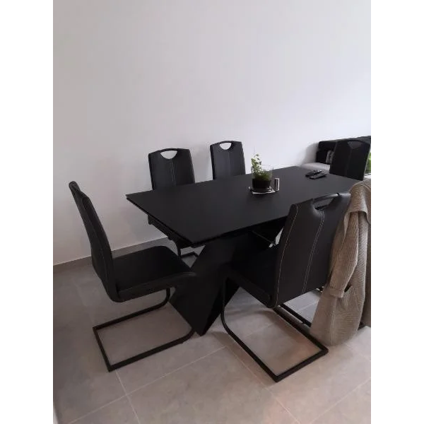 Стол обеденный раскладной Westin I 160(240)х90 Черный мат / Черный WESTINCC160 Signal