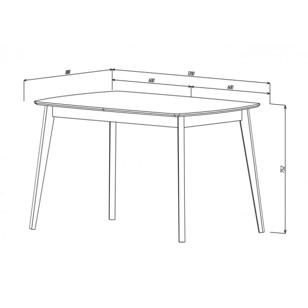 Стол обеденный Exen 120х80 см Кремовый Intarsio