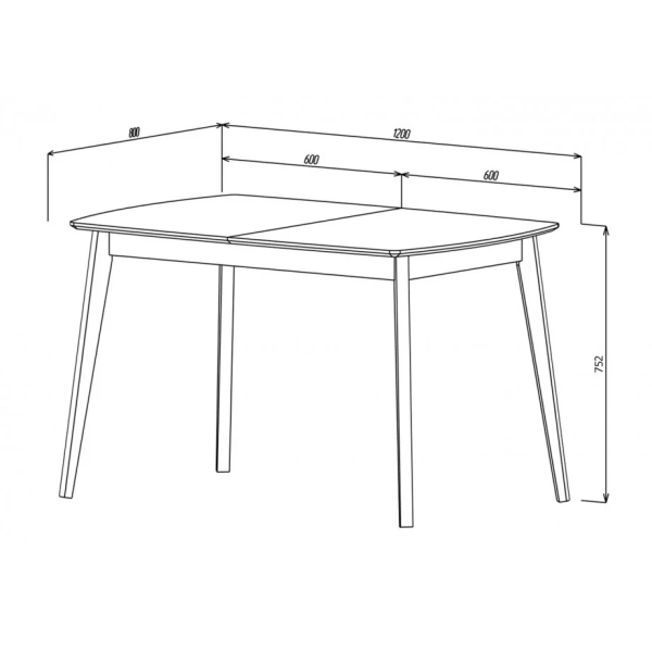Стол обеденный раскладной Exen II 120(160)х80 см Серый Intarsio