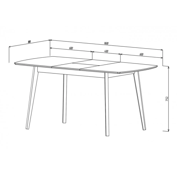 Стол обеденный раскладной Exen II 120(160)х80 см Серый Intarsio