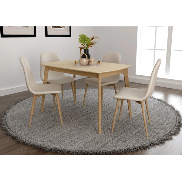 Стол обеденный Exen 120х80 см Кремовый Intarsio
