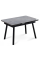 Стол обеденный раскладной MADRID CERAMIC 120(180)*85 серый глянец / черный каркас Intarsio