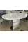 Стол обеденный раскладной SANREMO CERAMIC белый эффект мрамора / белый глянец 160(200)X90 Intarsio