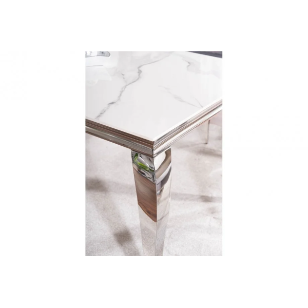 Стол обеденный PRINCE CERAMIC 180*90 белый CALACATTA/хром PRINCECBCH180 Signal