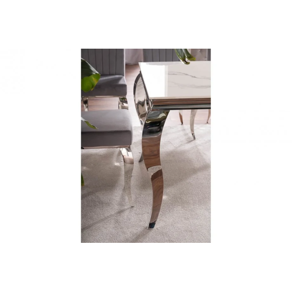 Стол обеденный PRINCE CERAMIC 180*90 белый CALACATTA/хром PRINCECBCH180 Signal