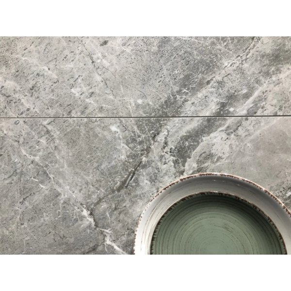 Стол обеденный раскладной Pallas Ceramic 160х90 (210) Эффект Мрамора/Черный Мат PALLASCSZC160 Signal