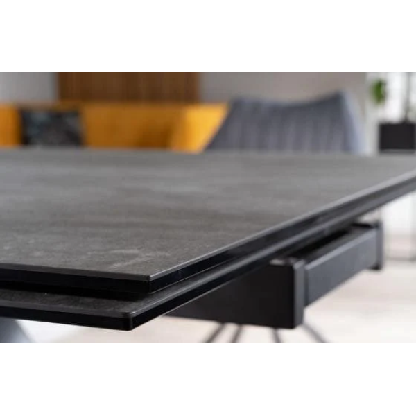 Стол обеденный SALVADORE CERAMIC II 120(180)X80 Серый / Черный мат SALVADORECII120 Signal